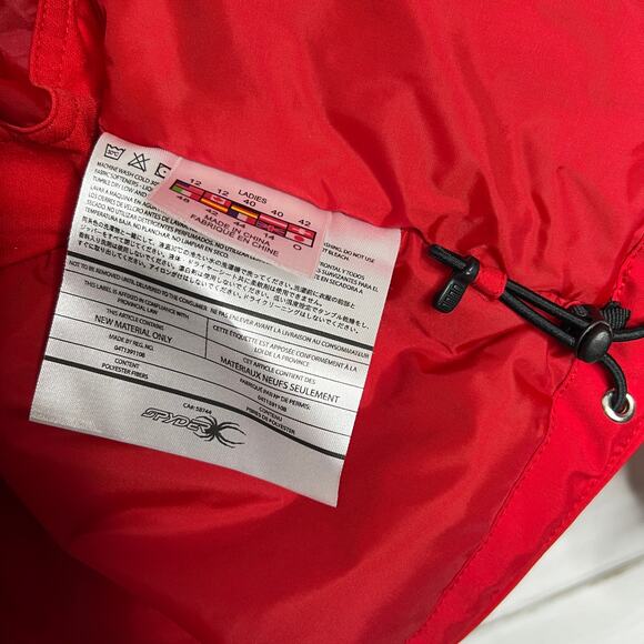 Spyder Amp Winter Ski Jacket Red White Women's Size 12 - Picture 6 of 15